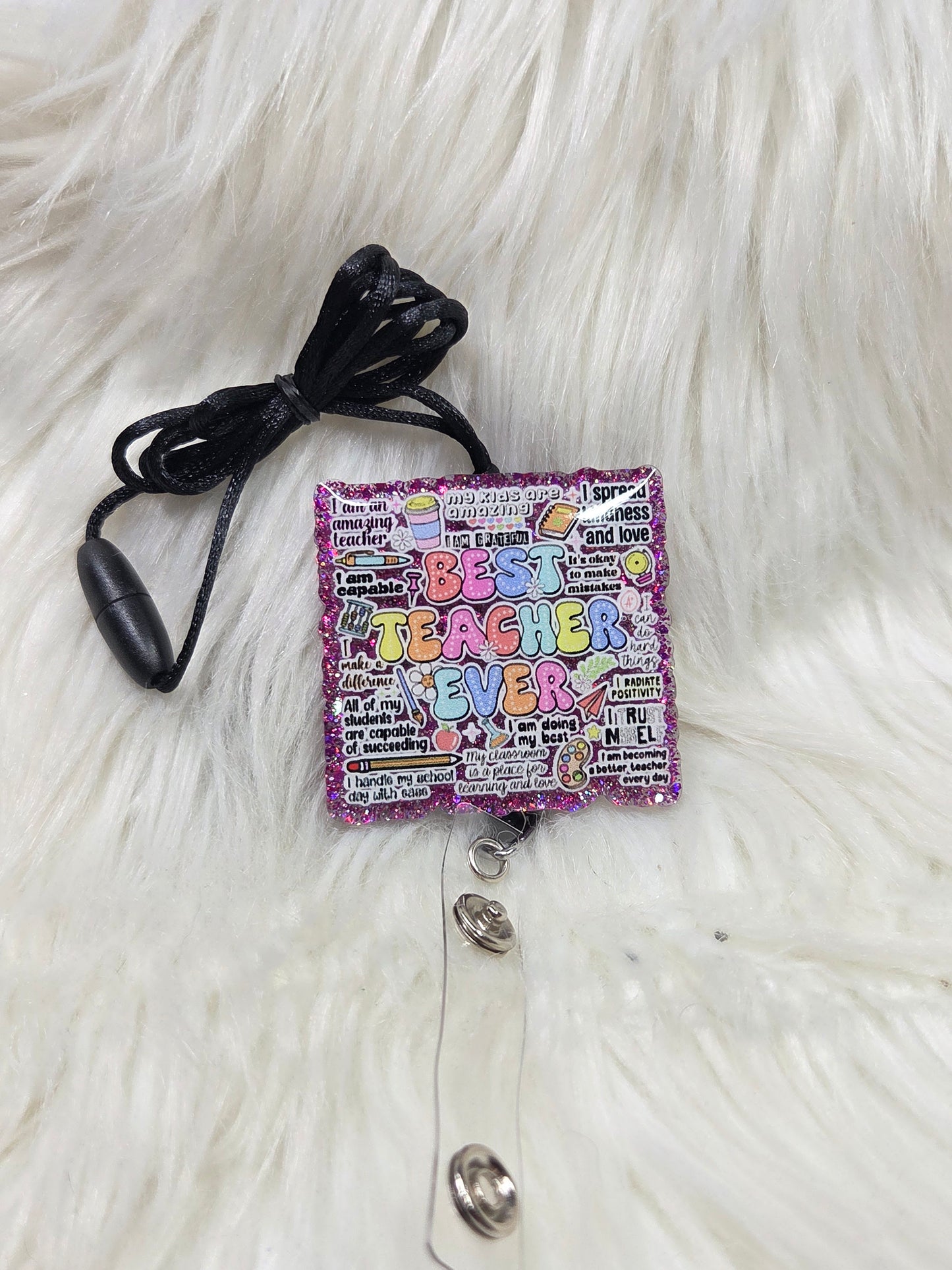 Best Teacher Ever Lanyard