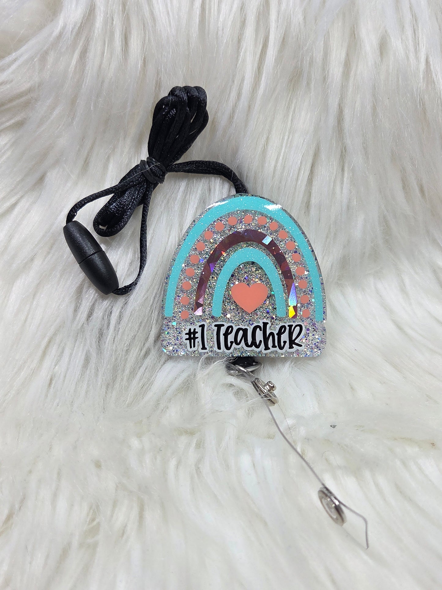 Rainbow - #1 Teacher Lanyard