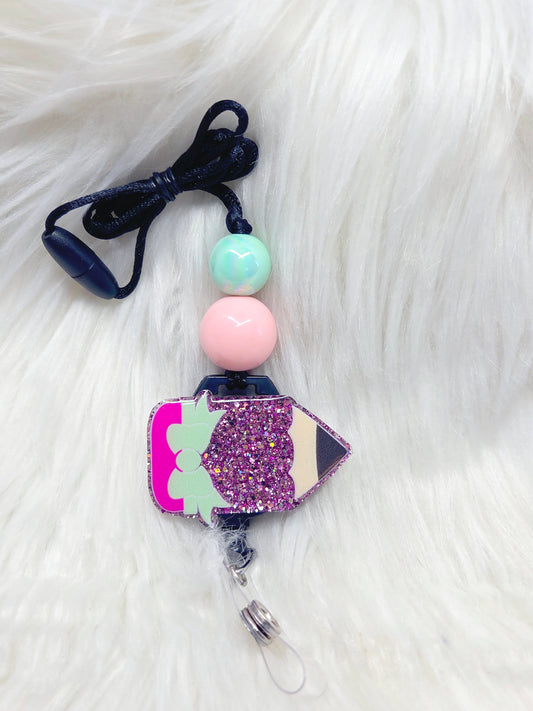 Pencil with Bow Lanyard