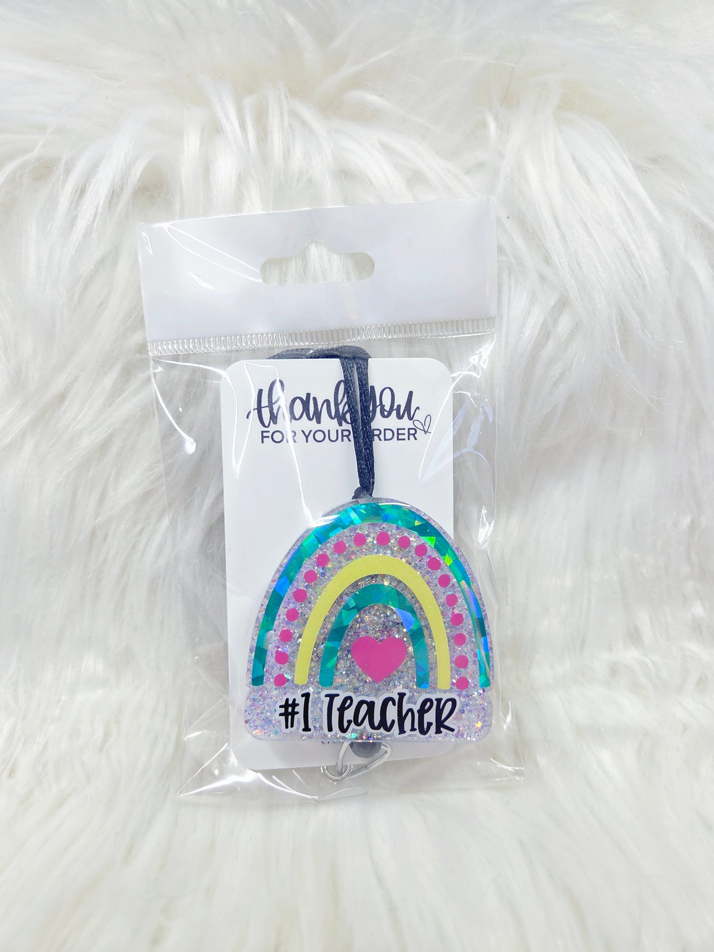 Rainbow - #1 Teacher Lanyard