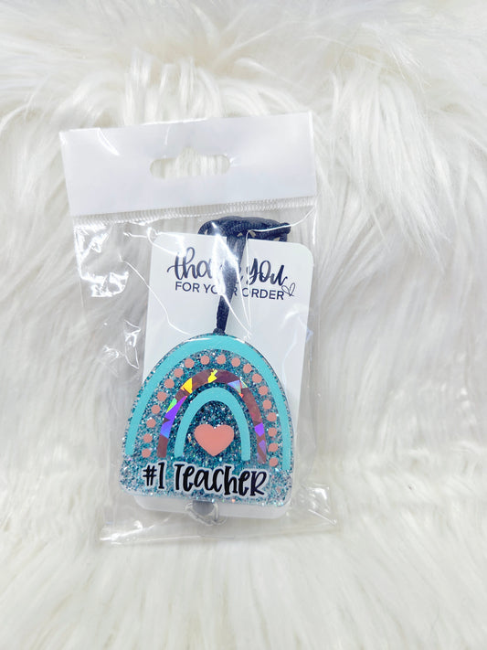 Rainbow - #1 Teacher Lanyard