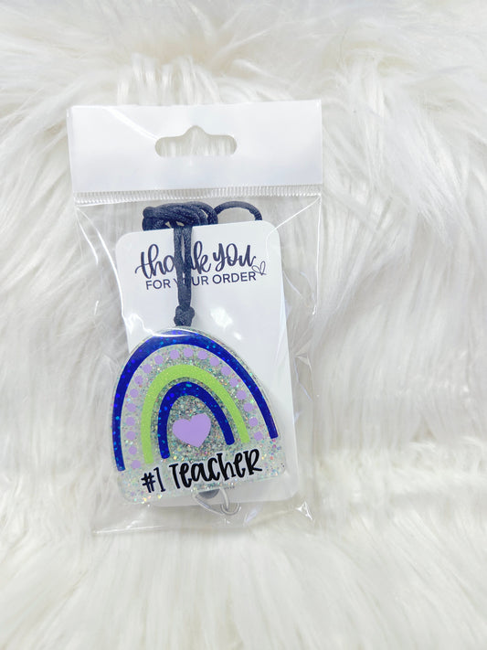 Rainbow - #1 Teacher Lanyard