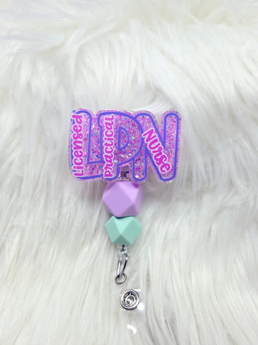 LPN-Licensed Practical Nurse Badge Reel