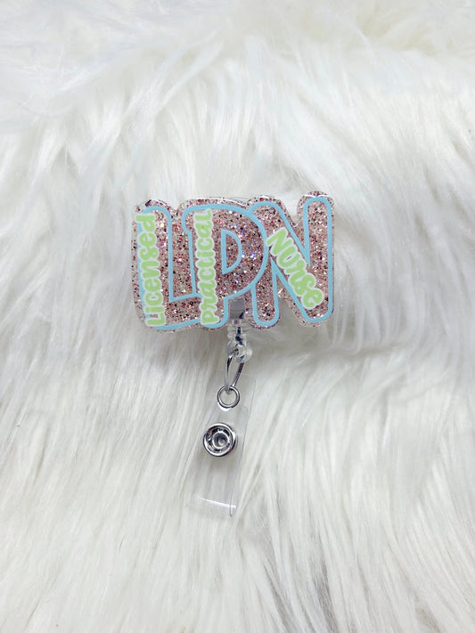 LPN-Licensed Practical Nurse Badge Reel