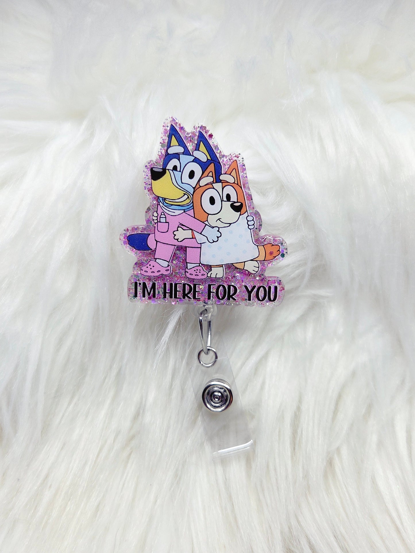 Pediatric-I'm here for you Dog Badge Reel