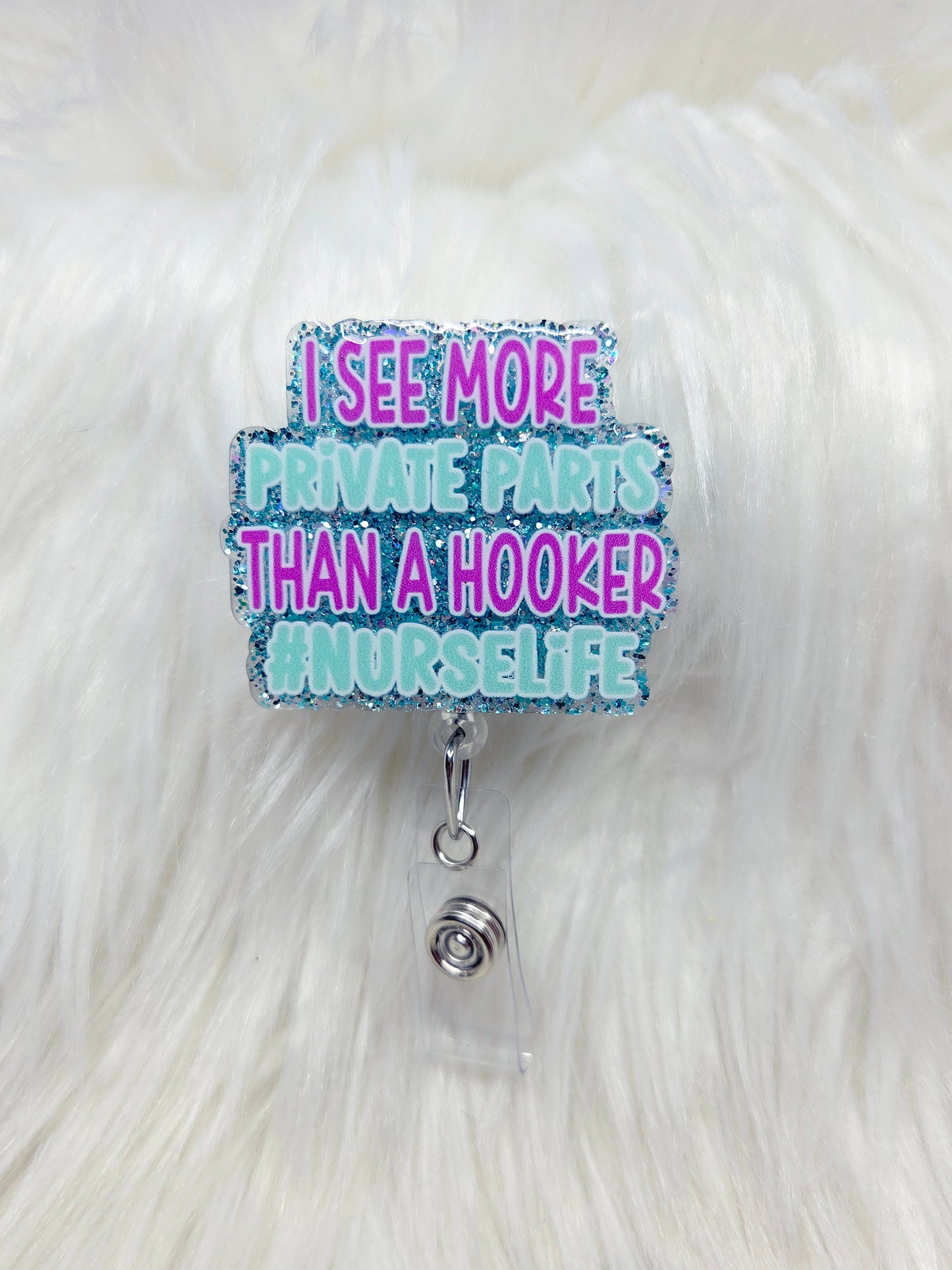 Private Parts Badge reel