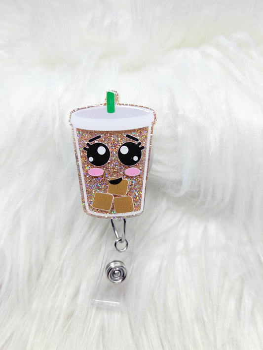 Iced Coffee Badge Reel