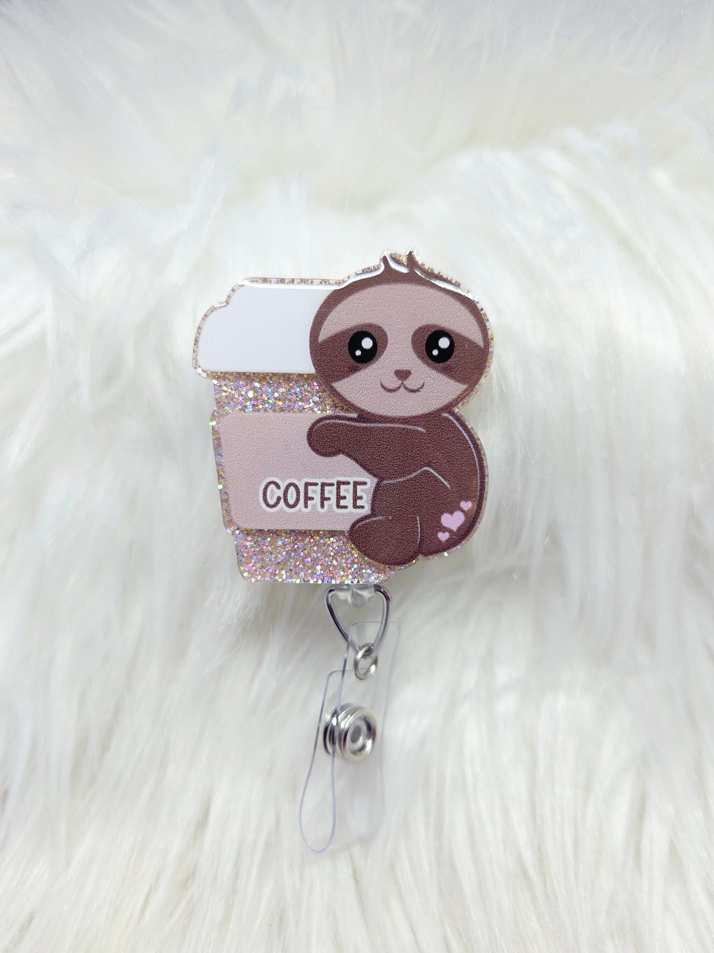 Sloth Coffee Badge Reel
