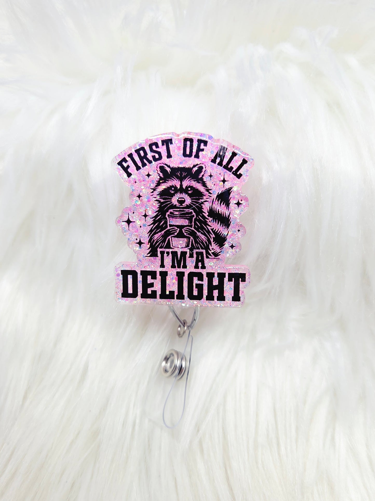 First of all ima delight Badge Reel