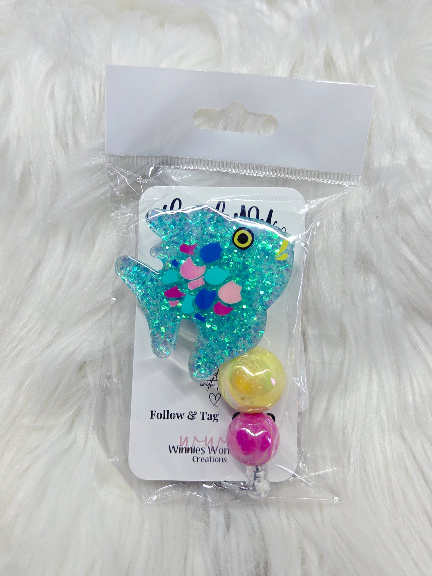 Rainbow Fish Badge Reel