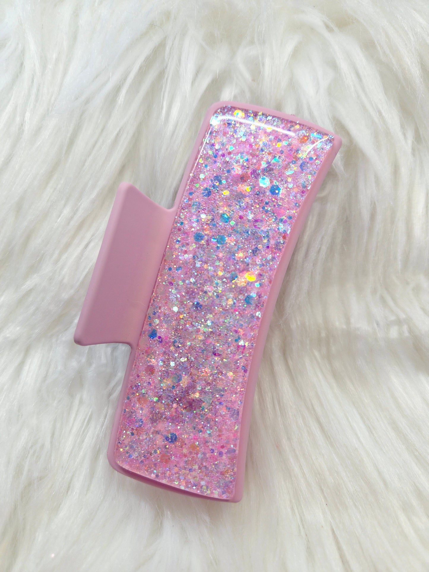 Pink Glitter Hair Clip