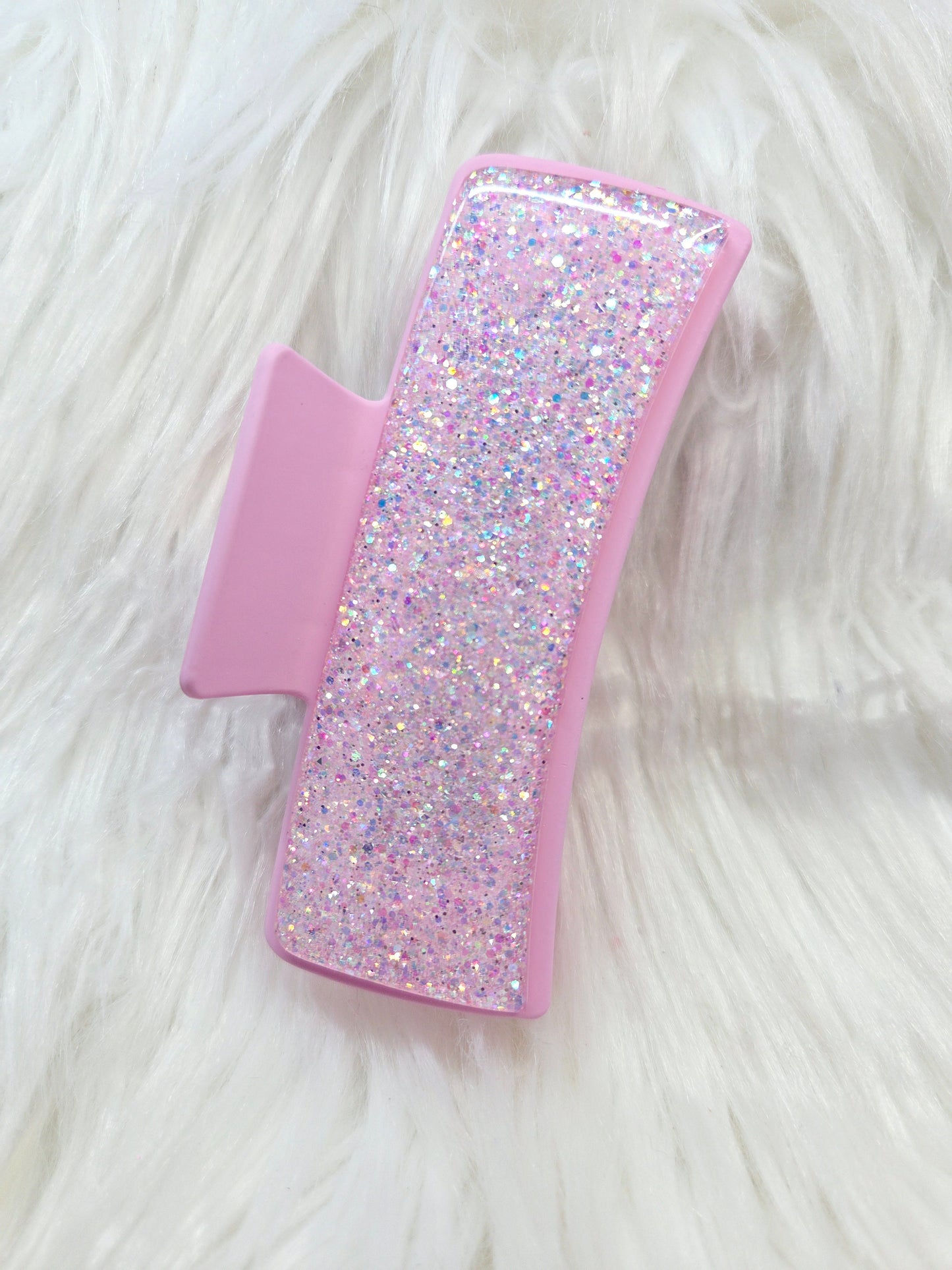 Pink Glitter Hair Clip