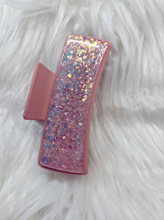 Rose Gold Glitter Hair Clip