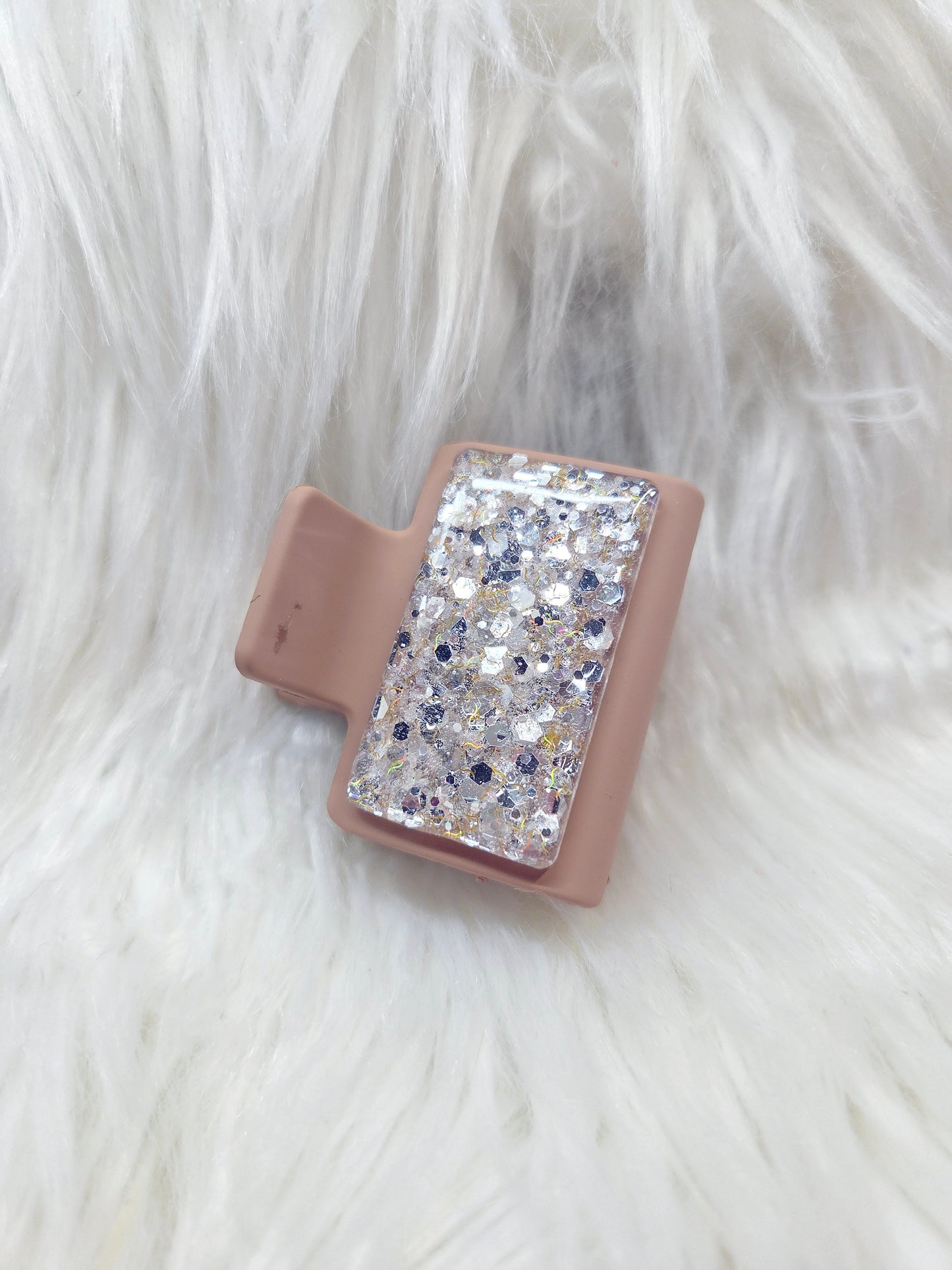Gold Glitter Small Hair Clip