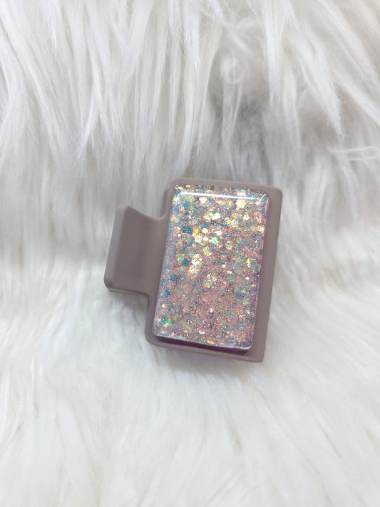 Brown Glitter Small Hair Clip
