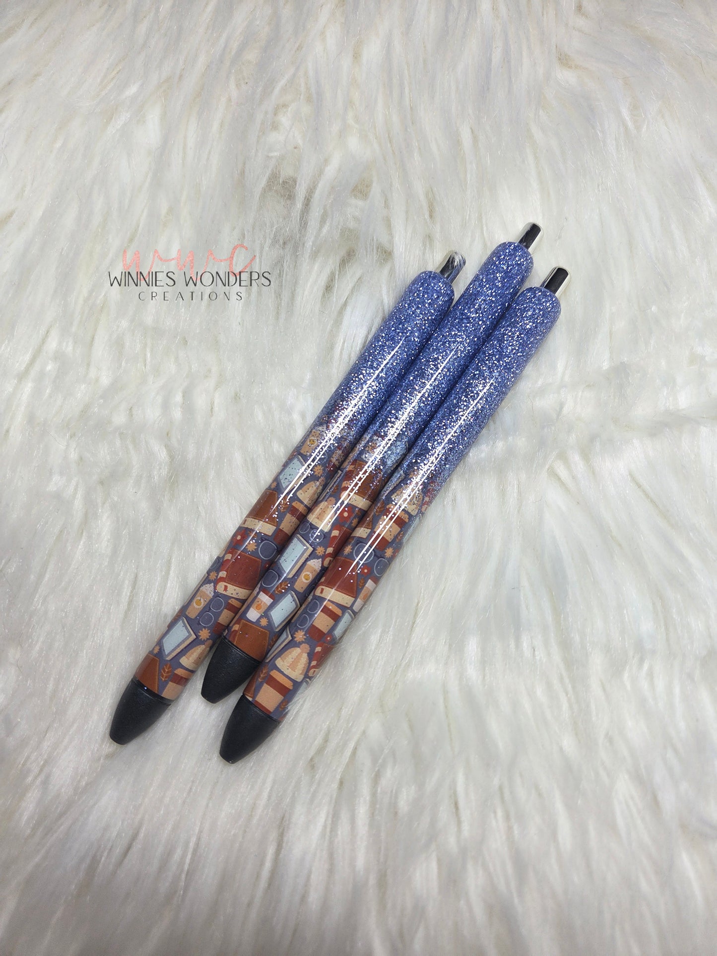 Fall Books Glitter Pens