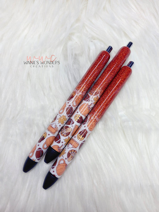 Pumpkin/Turkey/Football Glitter Pens
