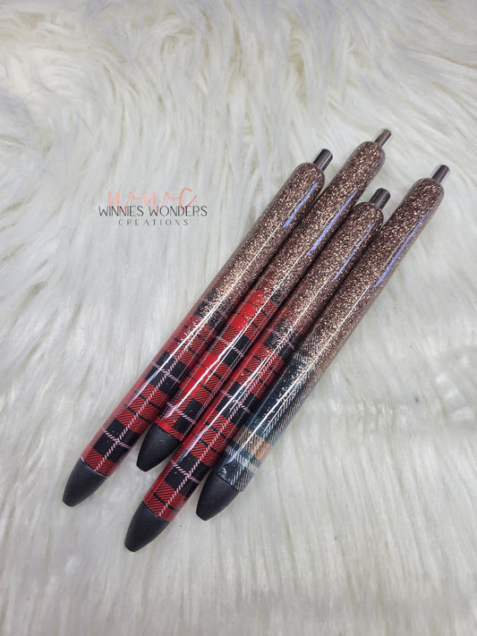 Plaid Holiday Glitter Pens