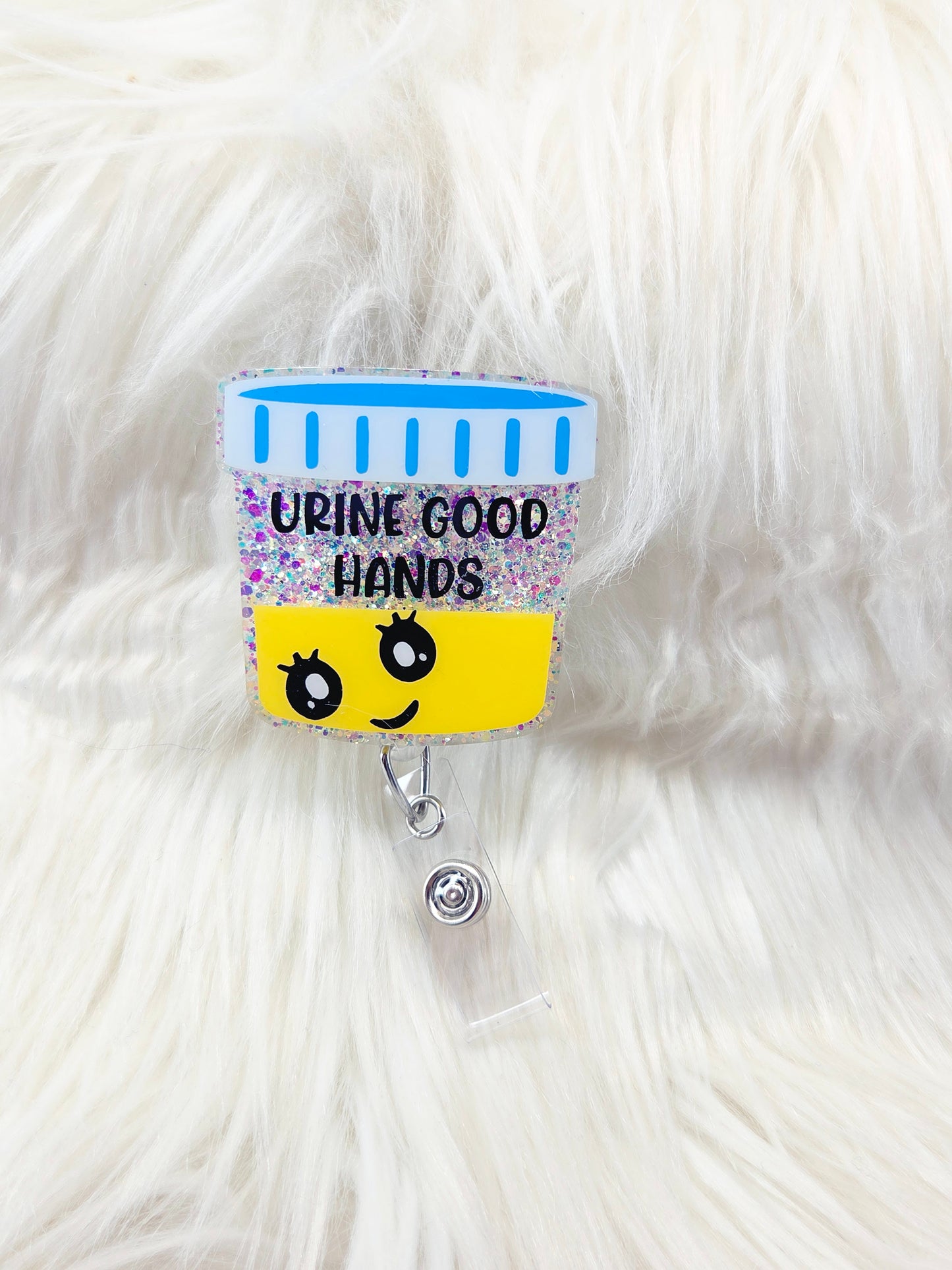 Urine Good Hands Badge Reel