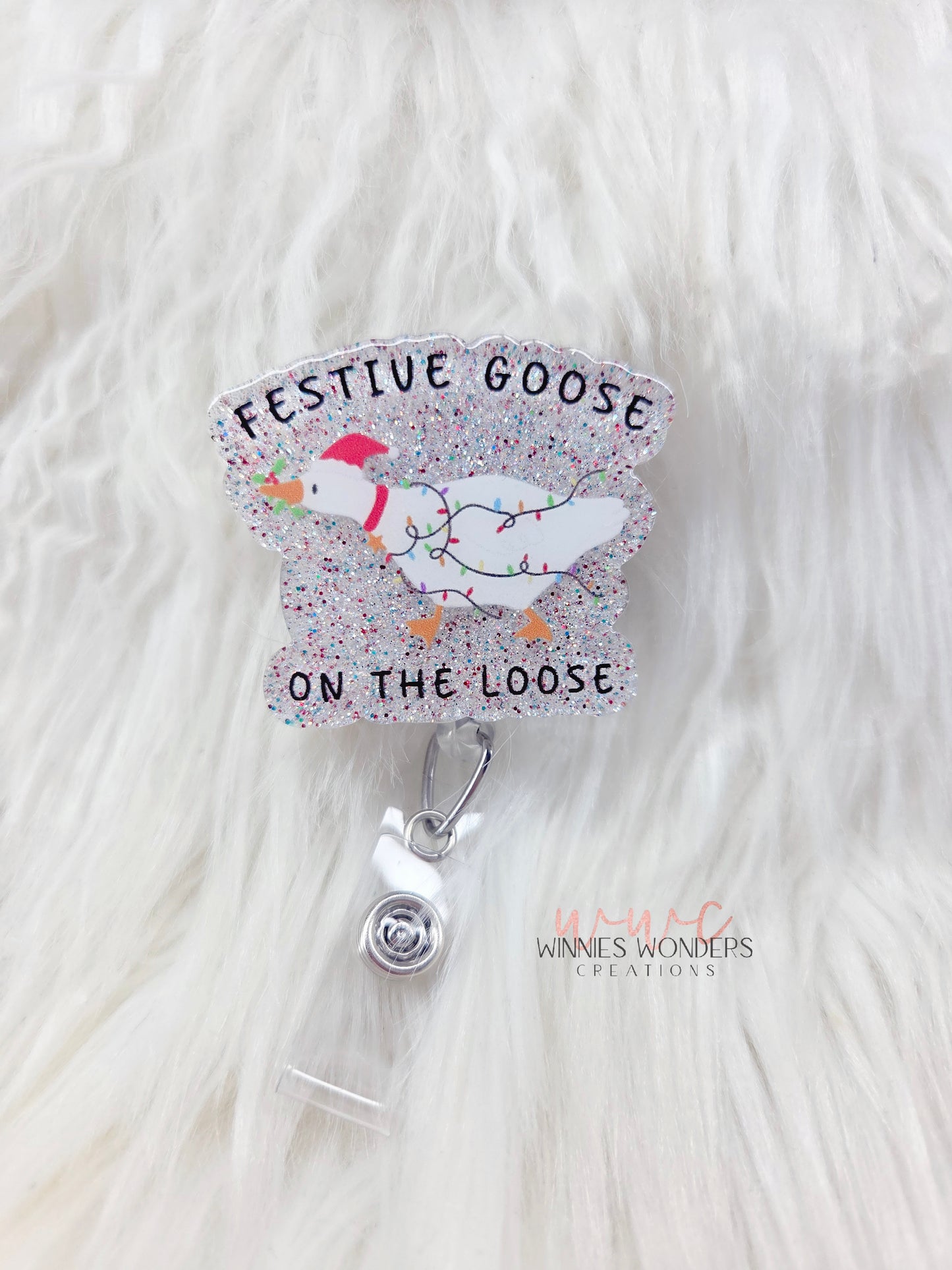 Festive Goose Badge Reel