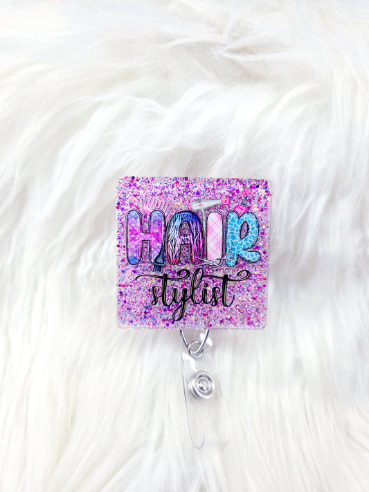 Hair Stylist Badge Reel