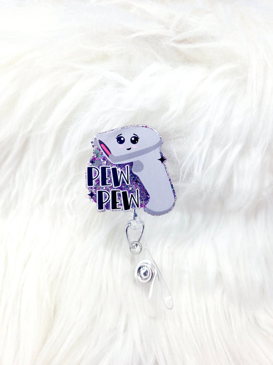 Pew Pew Badge Reel
