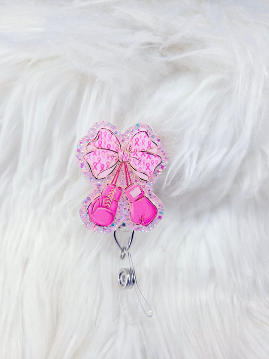 Breast Cancer Boxing  Badge Reel