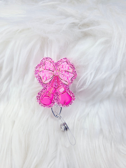 Breast Cancer Boxing  Badge Reel