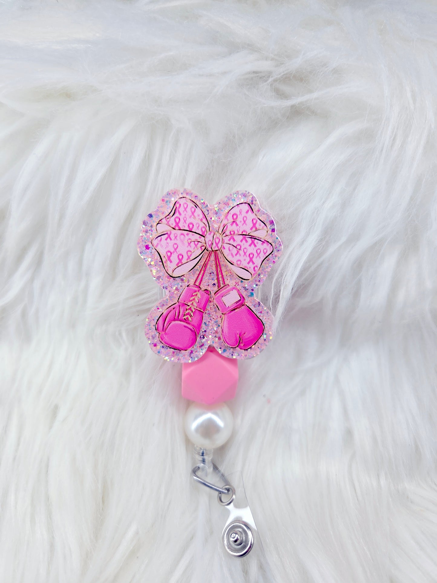 Breast Cancer Boxing  Badge Reel