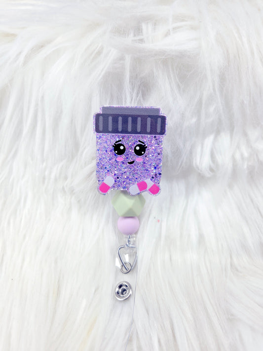 Pill Bottle Badge Reel