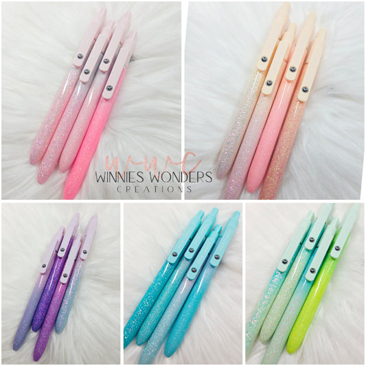 Glitter Pens with Clip