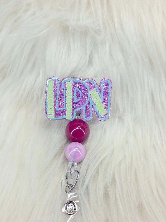LPN-Licensed Practical Nurse Badge Reel