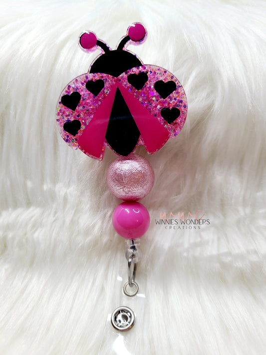 Ladybug Badge Reel