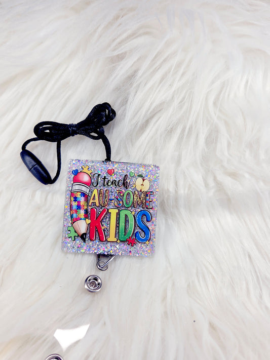 Teach Au-Some Kids-- Autism Lanyard