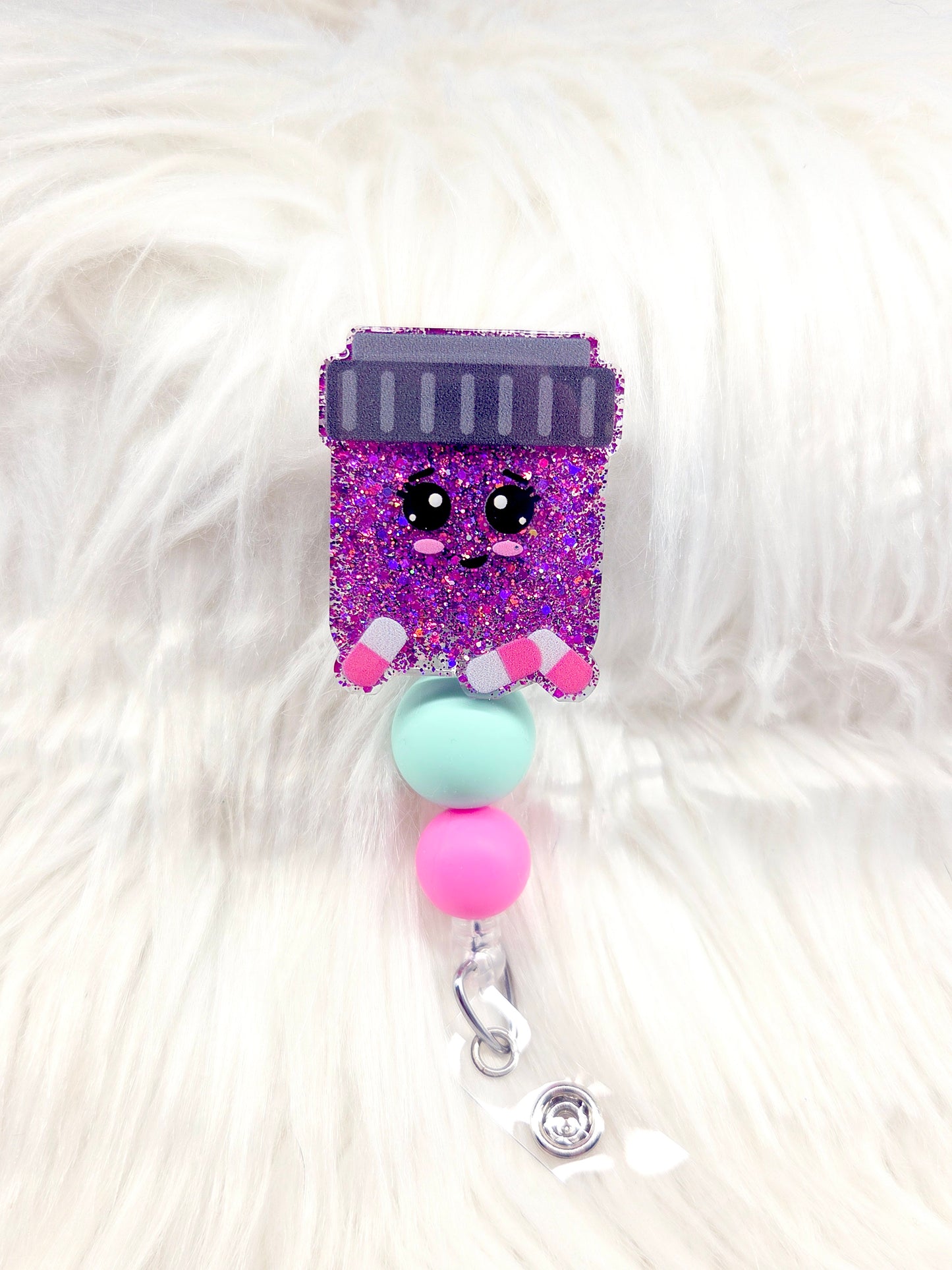 Pill Bottle Badge Reel