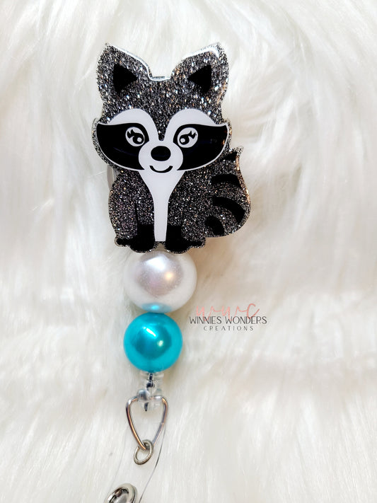 Raccoon Badge Reel