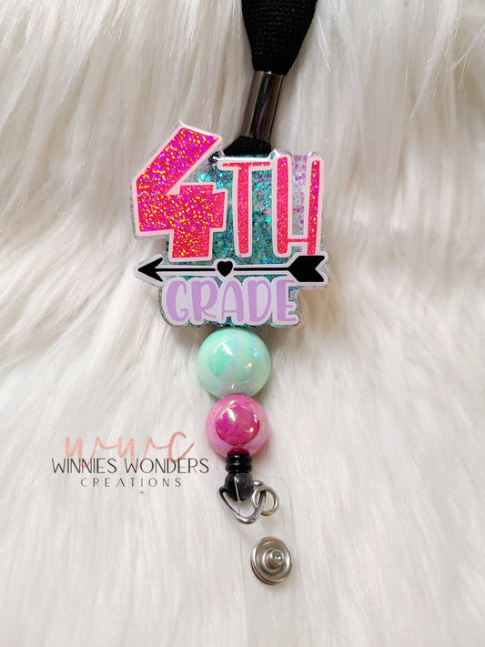 4th Grade Teacher Lanyard