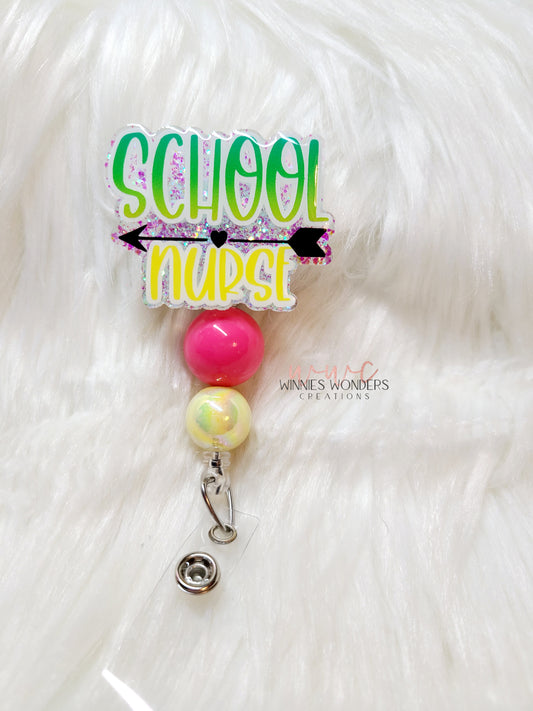 School Nurse Badge Reel