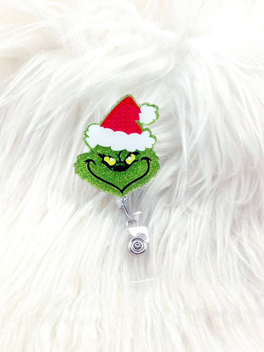 Grinch Badge Reel