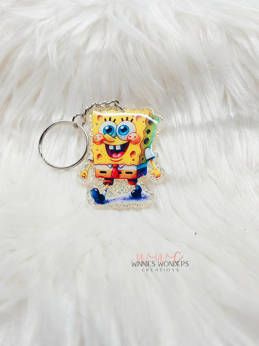 Sponge Guy Keychain