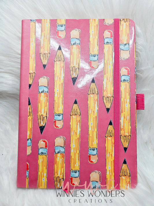 8.5 x 5.5 Notebook/Journal w/ Pen Holder