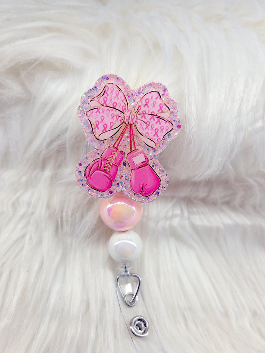 Breast Cancer Boxing  Badge Reel