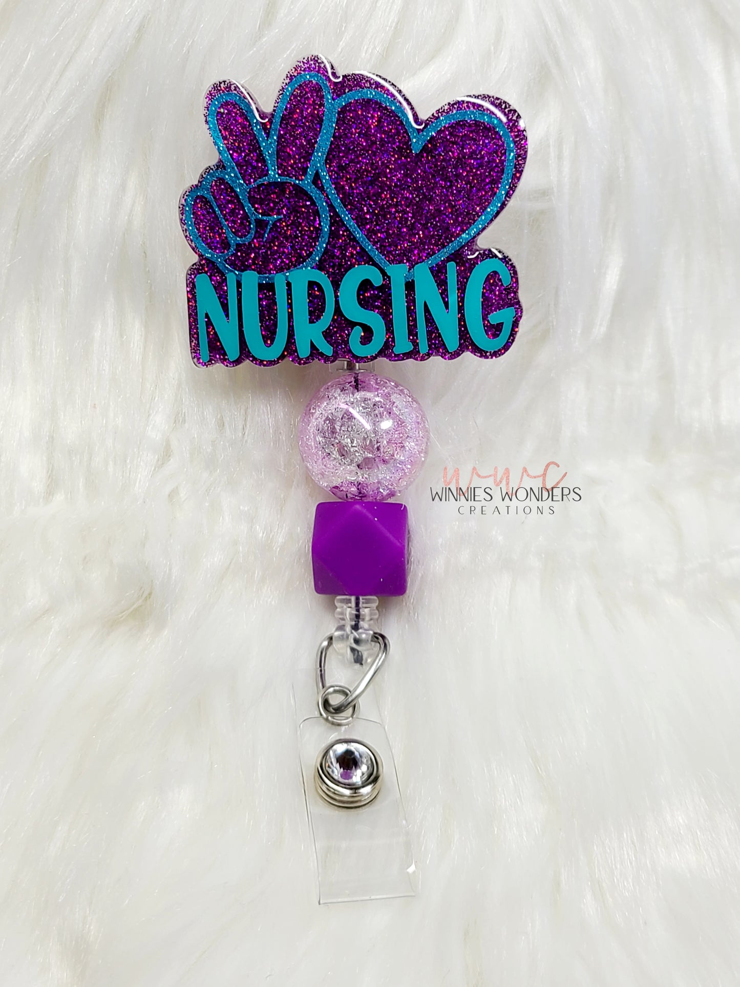 Peace Love Nursing Badge Reel