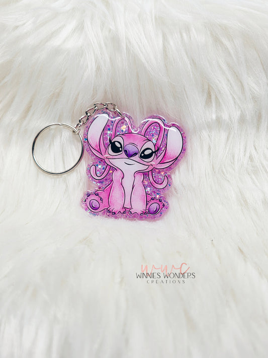 Stitch Angel Keychain