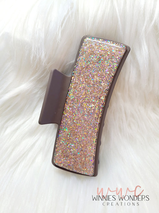 Gold Glitter Hair Clip