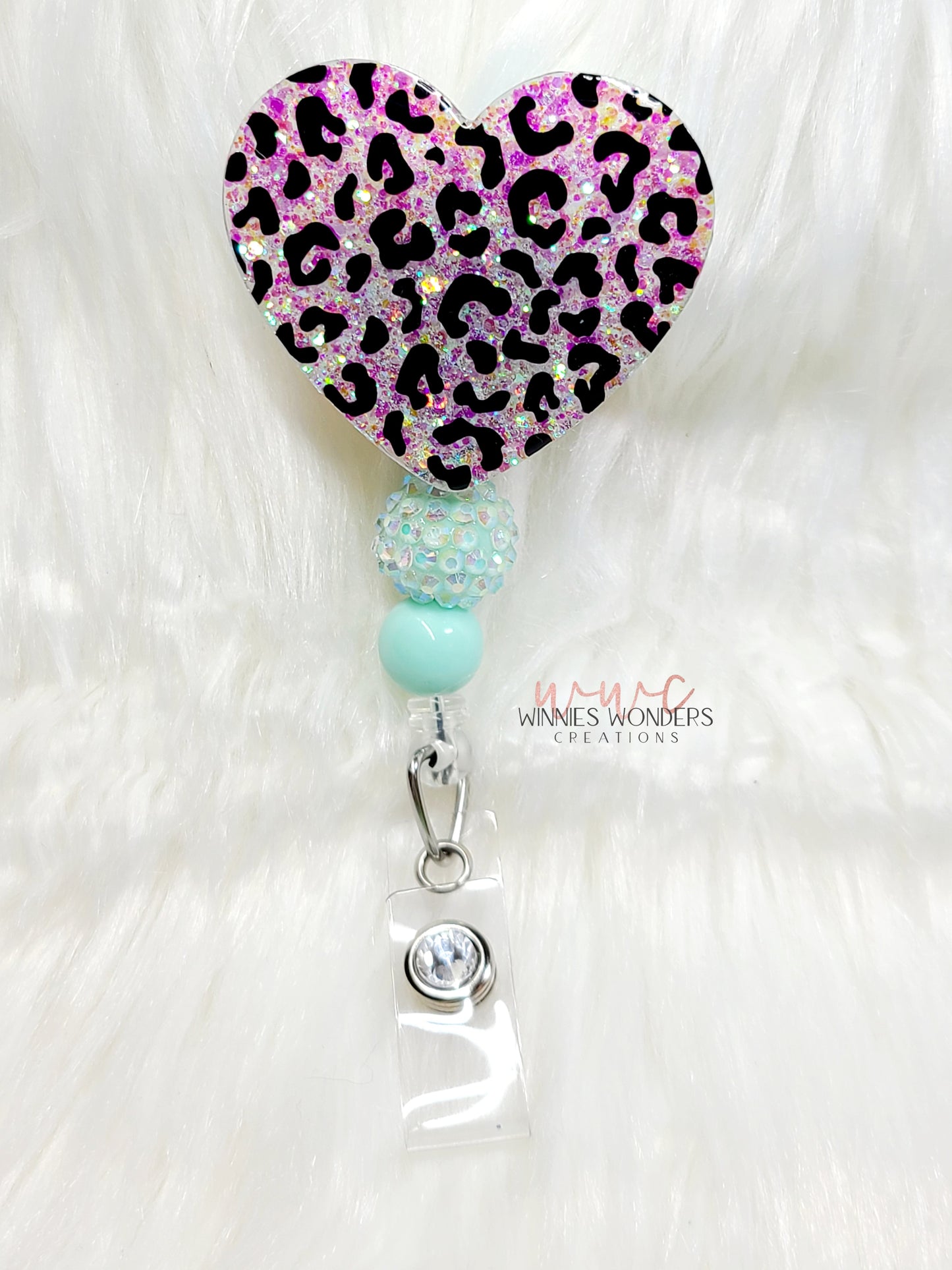 Leopard Heart Badge Reel