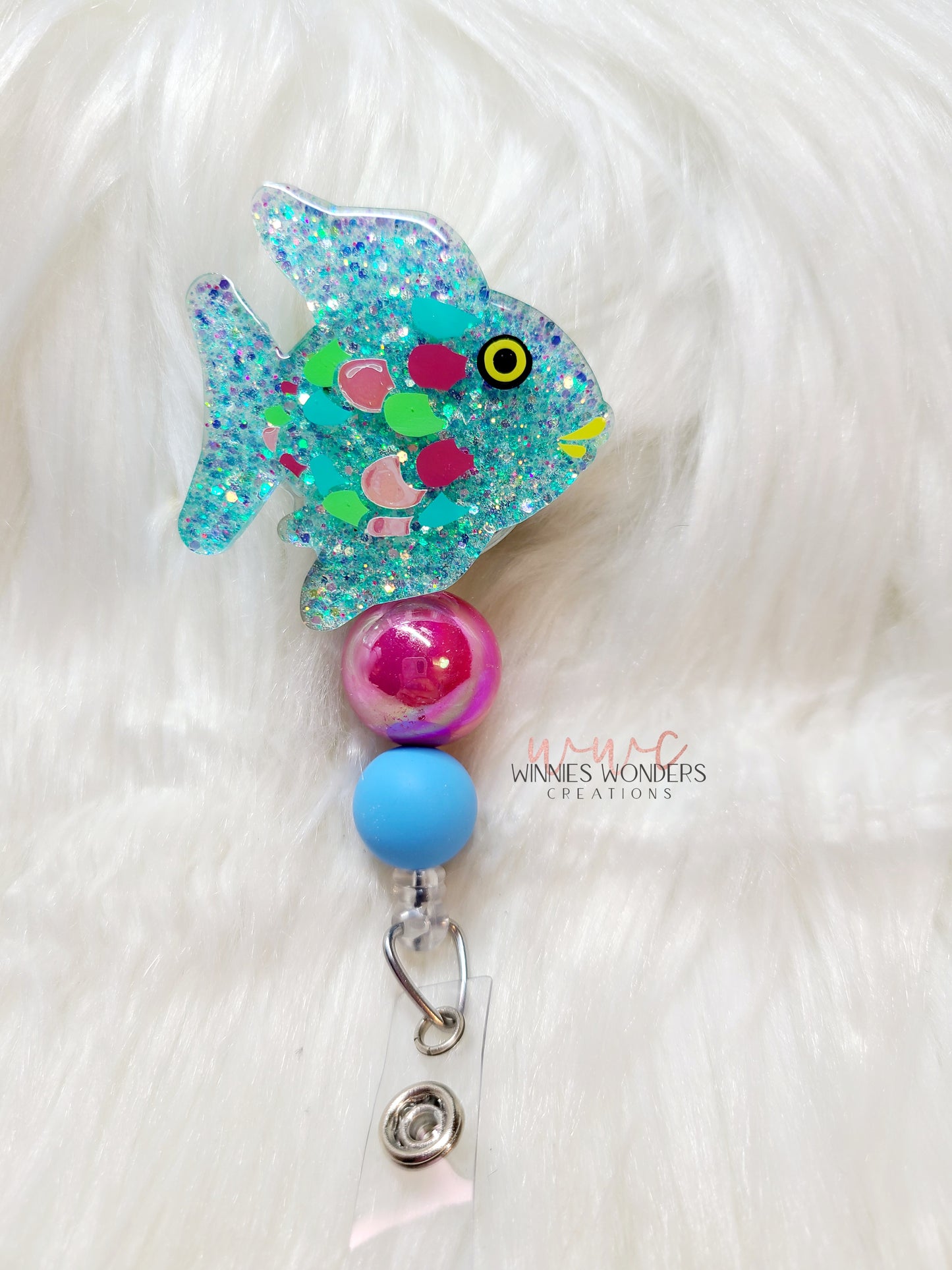 Rainbow Fish Badge Reel