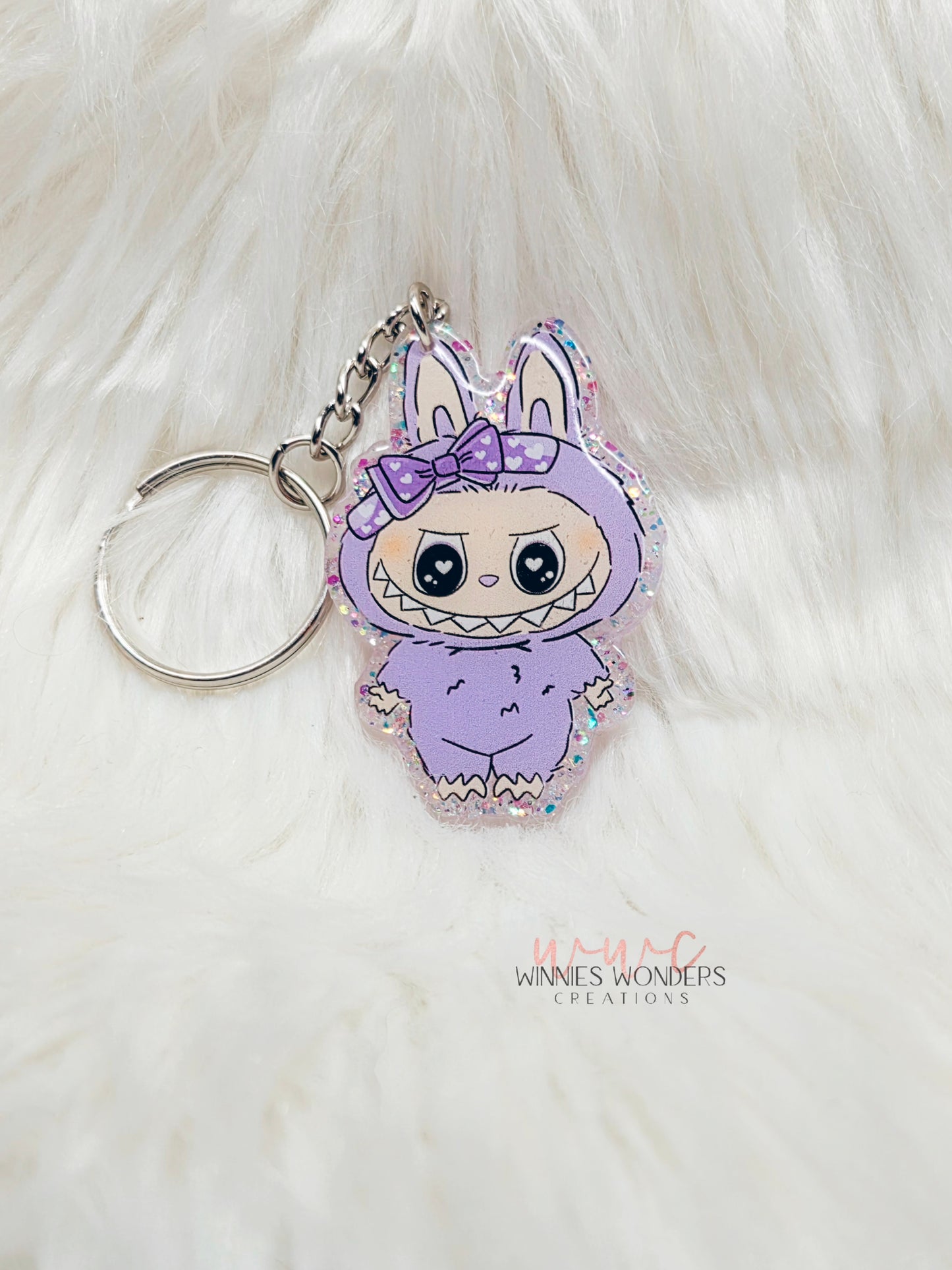 Purple Monster Doll Keychain