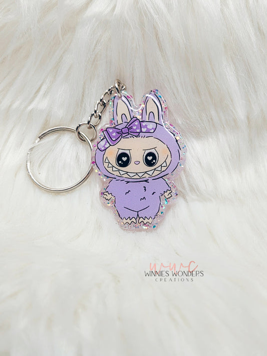 Purple Monster Doll Keychain