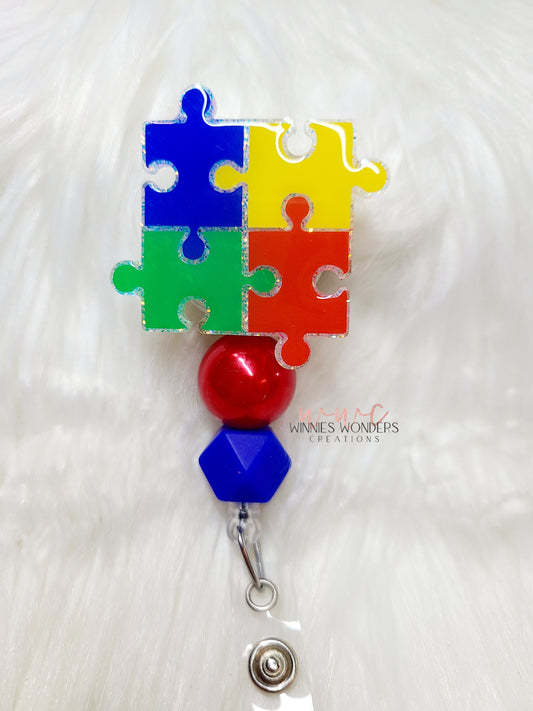 Autism Awareness Badge Reel